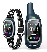 2-in-1 Dog Shock Collar and Bark Collar for Dogs – 3300FT Dog Training Collar with Remote, IP67 W...