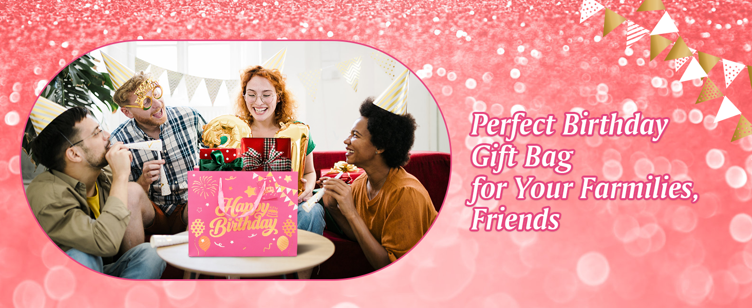 Pink Birthday Gift Bag