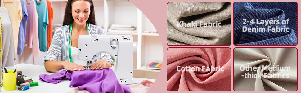 Suitable for sewing on a variety of fabrics