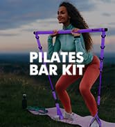 Pilates Bar Kit with Resistance Bands, Pilates Workout Equipment for Legs, Hip, Waist, Arm, Squat...