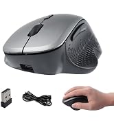 Ergonomic Vertical Mouse Wireless Bluetooth &amp; 2.4GHz Dual-Mode Rechargeable Silent Computer Mice ...