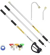 APOWER Pressure Washer Extension Wand 9 Ft for Gas and Electric Power Washers, Pressure Washing G...
