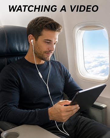 Watching a video with wireless headphones