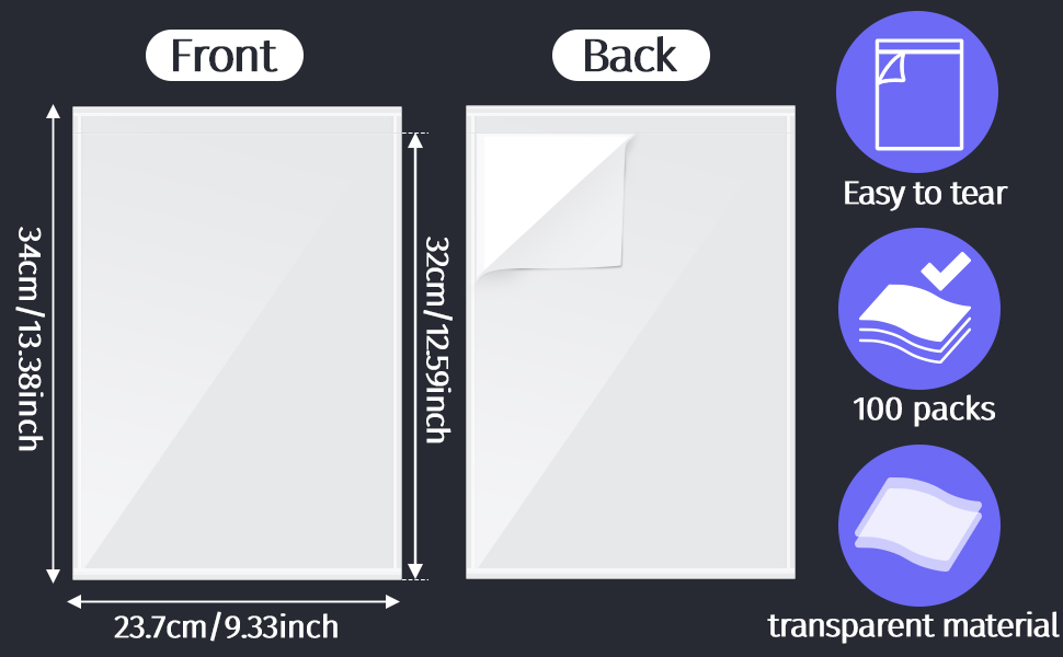 clear adhesive pockets