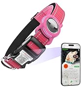 Airtag Dog Collar with QR Code, Reflective Dog Collar with Airtag Holder, Soft Padded &amp; Safety Lo...