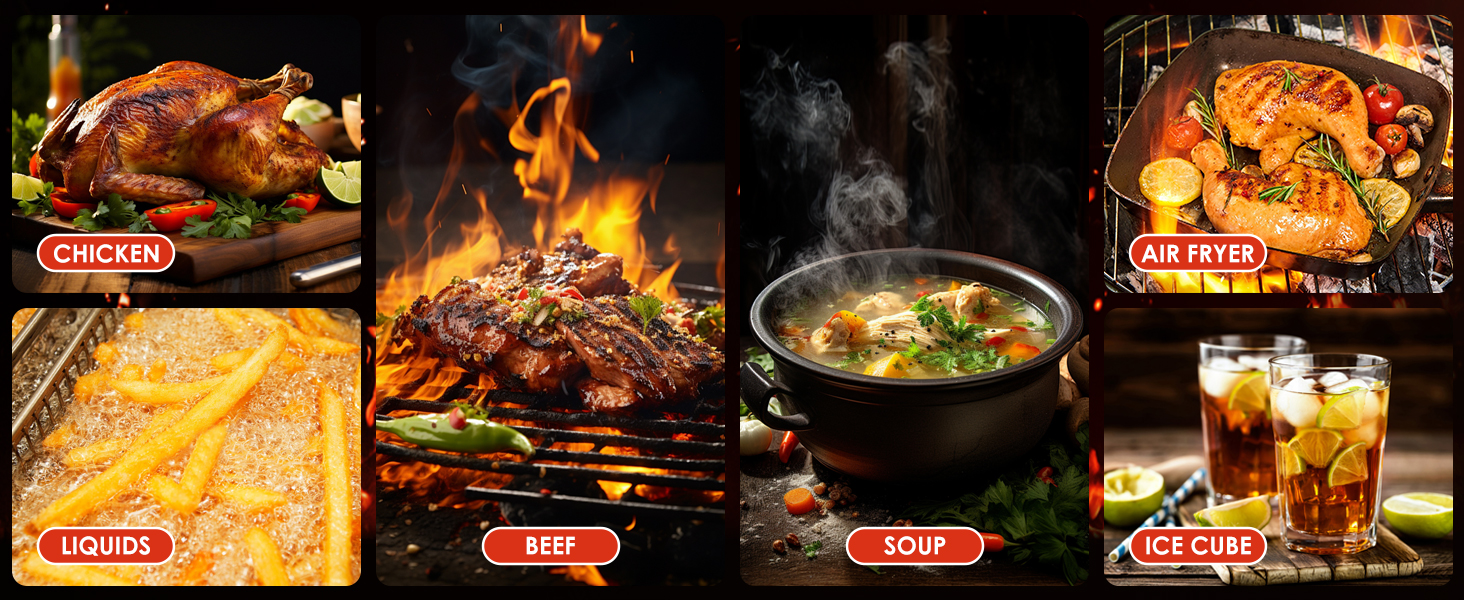 TRAUSI Instant Read Meat Thermometer