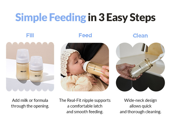 baby bottle silicone infant feed nipple anti colic premium ppsu comfortable natural 