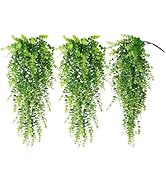 RECUTMS Hanging Money Plants Fake Outdoor Hanging Artificial Flower for Outdoors Hanging Basket H...