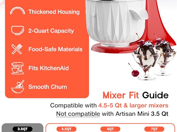 kitchen aid ice cream attachment