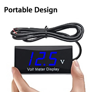 12V LED Display Voltmeter Waterproof