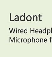 Ladont Wired Headset with Microphone for Computer PC Laptop, 3.5mm Jack Headset with Clear Chat M...