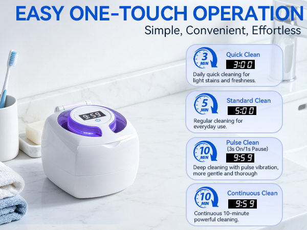 Oral Appliance Cleaner Travel Retainer Ultrasonic Mouthguard Retainer Cleaning Machine Portable