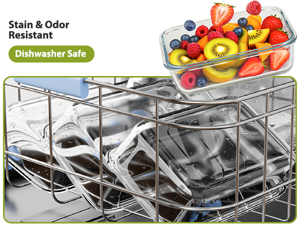 rectangle glass storage containers with lids