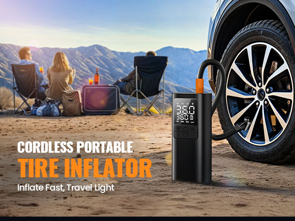 tire inflator portable air compressor tire inflator air pump for car tires portable tire inflator