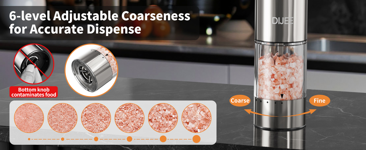 Electric Salt and Pepper Grinder Set