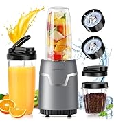 LAMPICK Smoothie Blender, 1100W Personal Blender for Shakes and Smoothies, Blenders and Grinder C...