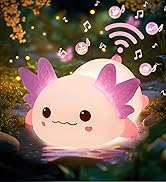 Huggwaii Squishy Axolotl Night Light for Kids, Dimmable Silicone Kids Night Light with 4 White No...