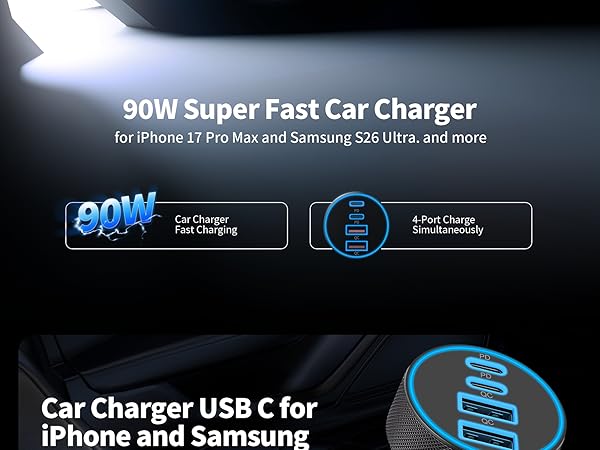 car charger usb c fast charge