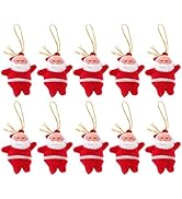 Mobestech 10Pcs Mini Santa Claus Style Christmas Tree Party Hanging Decorations Christmas Ornaments