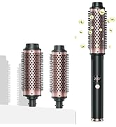 2in1 Negative Ion Thermal Brush -Heated Round Brush, Curling Iron 1 1/2 Inch&amp; Curling Iron 1 3/4 ...
