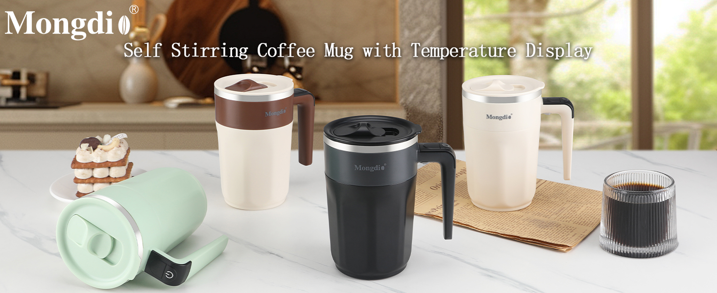 Self Stirring Coffee Mug with Temperature Display
