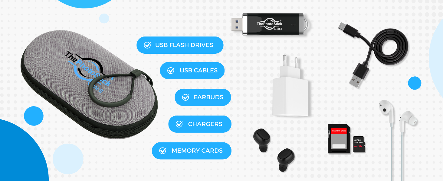 Protect your favorite tech accessories and gadgets with ThePhotoStick Omni Case