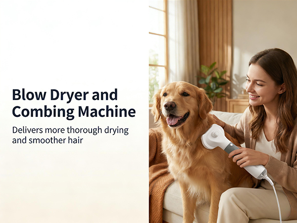 Dog Grooming Dryer with Slicker Brush