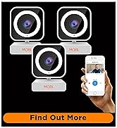 MobiCam Multi-Purpose Monitoring System [3 Cameras] WiFi Video Baby Monitor 