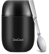 DaCool Insulated Lunch Container Insulated Food Jar 16 oz Stainless Steel Vacuum Bento Hot Lunch ...