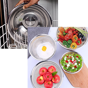 Dishware-safe metal bowls