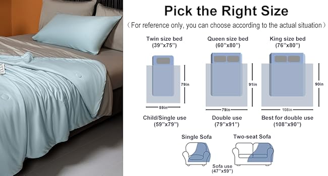 blue cooling blanket