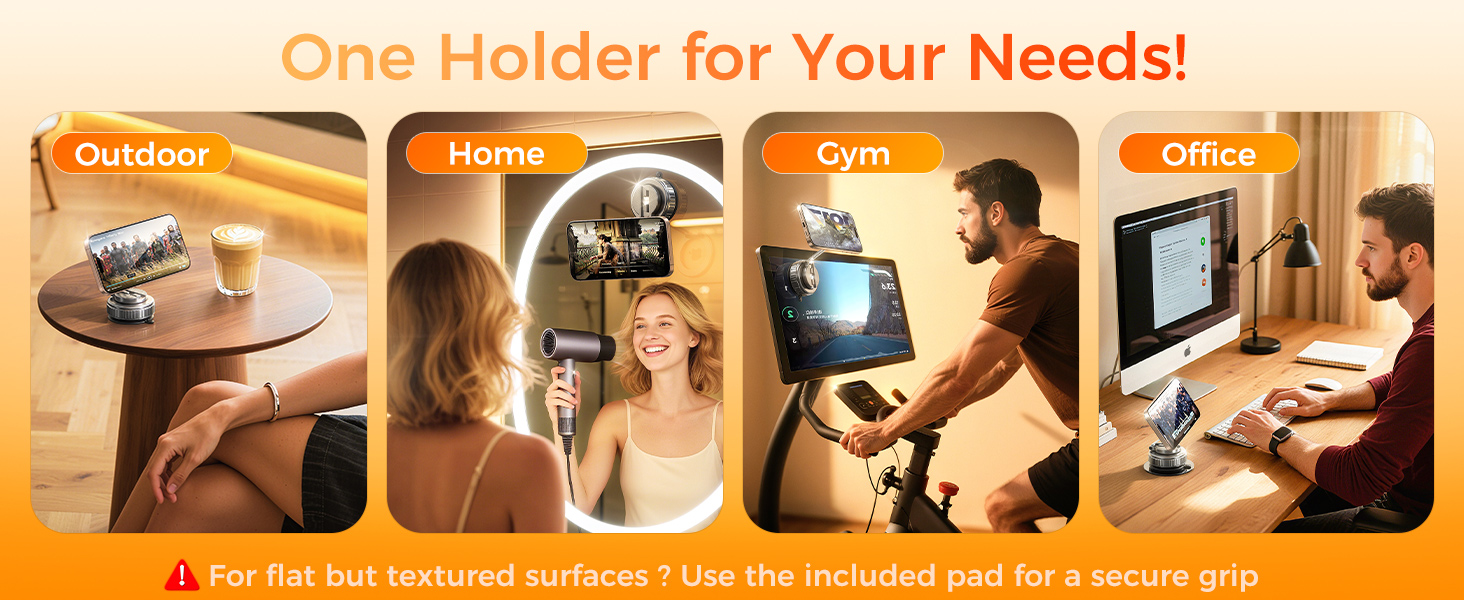 360° Rotation Vacuum Magnetic Phone Holder