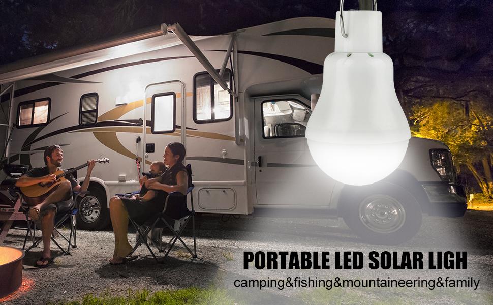 Solar Light Bulbs with Remote and Timer, Rechargeable Solar Powered LED Bulbs for Indoor, Home