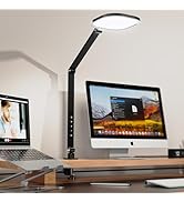 LitONES Led Desk Lamp with Clamp, 1200LM Dimmable Home Office Desktop Light, 3000k-6500k Adjustab...