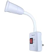 Yogcow E27/E26 Plug in Light Bulb Socket Adapter Extender with On/Off Switch &amp; Voice-Sensor, Dusk...