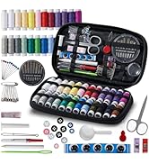 Sewing Kit with 229 Pieces, Scissors, Needles and Accessories for Travel Home Beginners, Supplies...