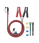 Range Tour SAE to Alligator Clip Extension Cable Wire, 14AWG 12V-24V SAE Adapter to Alligator Cli...