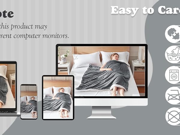 striped heated blanket