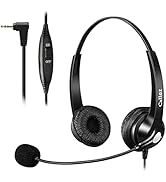 Callez 2.5mm Telephone Headset with Microphone Noise Cancelling Call Center Phone Headset Compati...