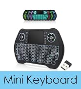 BL Mini Wireless Keyboard Remote Control with Touchpad Mouse Combo, Backlit 2.4GHz Mini Keyboard ...
