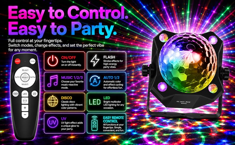 disco ball light with remote