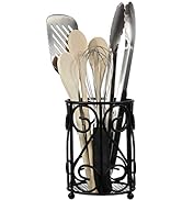 Blue Donuts Kitchen Utensil Holder - Metal Vintage Utensil Holder Kitchen Counter Organizer, Blac...