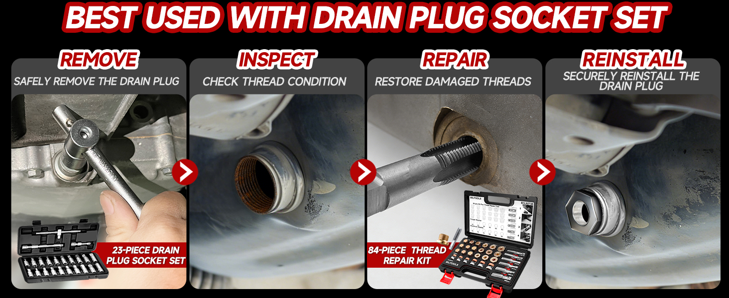 oil pan drain plug repair kit