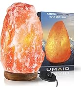 UMAID Himalayan Salt Lamp 8-10 inch (7-11 lb), Salt Rock Lamp Includes Dimmable Switch &amp; Night Li...