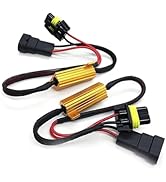 Zosgrew 2 PCS Car 9005/9006 LED Light Bulb Decoder Kit, 50W 6Ohm Anti Flicker Error Decoder, Fog ...