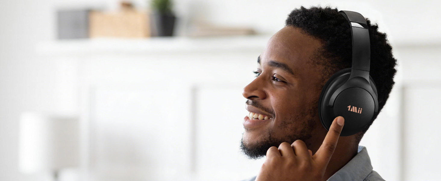 1Mii AI Y8+ Noise Cancelling Headphones Bluetooth 6.0