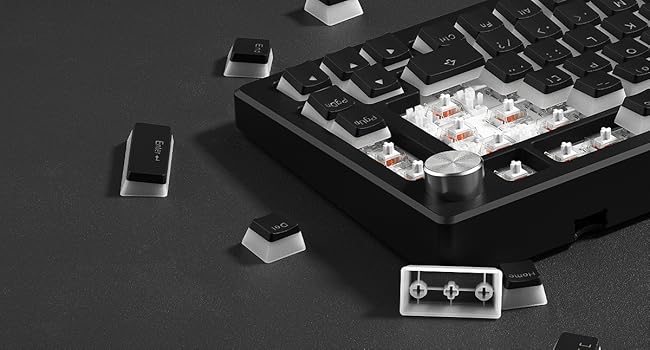 Womier Pudding Keycaps,PBT Keycaps 100 percent keyboard 130 Keys,Shine Through Keycaps