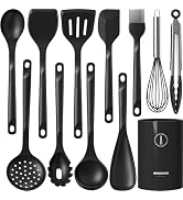 Silicone Cooking Utensils Set - 600°F Heat Resistant, Nonstick Kitchen Utensil Set with Spatulas,...