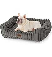 ZOMISIA Dog Bed Medium Size Dog - Large Rectangle Orthopedic Pet Bed with Fluffy Washable Cover a...