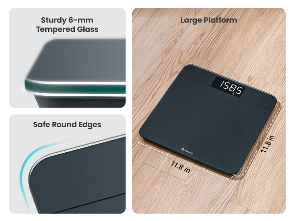 Sturdy 6-mm Tempered Glass; Safe Round Edges; Large Platform